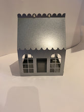 Load image into Gallery viewer, Limited Edition Silver Metal Christmas Birdhouse Centerpiece