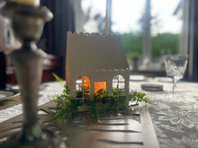 Load image into Gallery viewer, Elegant Garden Room Style Metal Birdhouse Feeder- Cream