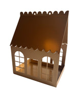 Load image into Gallery viewer, Limited Edition Gold Metal Christmas Birdhouse Centerpiece