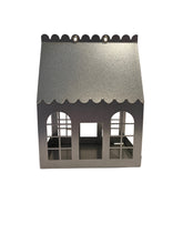 Load image into Gallery viewer, Limited Edition Silver Metal Christmas Birdhouse Centerpiece