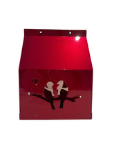 Load image into Gallery viewer, Limited Edition LoveBirds Christmas Metal Birdhouse - Candy Red