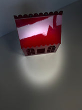 Load image into Gallery viewer, Limited Edition Candy Red Metal Christmas Birdhouse Centerpiece