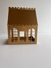 Load image into Gallery viewer, Limited Edition Gold Metal Christmas Birdhouse Centerpiece