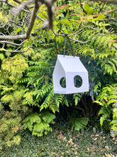 Load image into Gallery viewer, Modern Metal Design Birdhouse Feeder - White