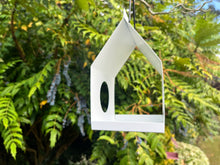 Load image into Gallery viewer, Modern Metal Design Birdhouse Feeder - White