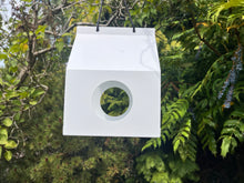 Load image into Gallery viewer, Modern Metal Design Birdhouse Feeder - White