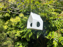 Load image into Gallery viewer, Modern Metal Design Birdhouse Feeder - White