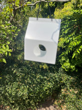 Load image into Gallery viewer, Modern Metal Design Birdhouse Feeder - White