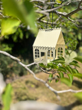 Load image into Gallery viewer, Elegant Garden Room Style Metal Birdhouse Feeder- Cream