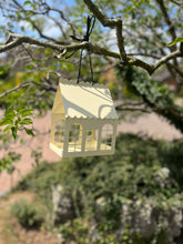 Load image into Gallery viewer, Elegant Garden Room Style Metal Birdhouse Feeder- Cream