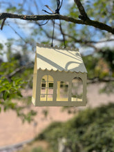 Load image into Gallery viewer, Elegant Garden Room Style Metal Birdhouse Feeder- Cream