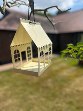 Load image into Gallery viewer, Elegant Garden Room Style Metal Birdhouse Feeder- Cream