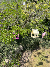 Load image into Gallery viewer, Elegant Garden Room Style Metal Birdhouse Feeder- Cream