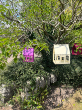 Load image into Gallery viewer, Elegant Garden Room Style Metal Birdhouse Feeder- Cream