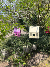 Load image into Gallery viewer, Elegant Garden Room Style Metal Birdhouse Feeder- Cream