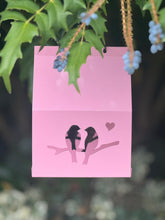 Load image into Gallery viewer, Romantic LoveBird Style Metal Birdhouses Feeder- Pink