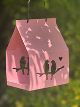 Load image into Gallery viewer, Romantic LoveBird Style Metal Birdhouses Feeder- Pink