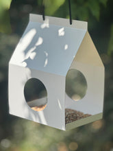Load image into Gallery viewer, Modern Metal Design Birdhouse Feeder - White