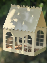 Load image into Gallery viewer, Elegant Garden Room Style Metal Birdhouse Feeder- Cream