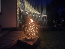 Load image into Gallery viewer, Large Stainless Steel Fire Pit Moon & Stars Globe Fire Ball 600mm (24") Diameter