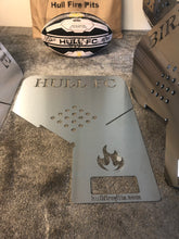 Load image into Gallery viewer, Hull FC Fans Portable Mild Steel Flat Pack Firepit 410mm x 310mm (16" x 12")