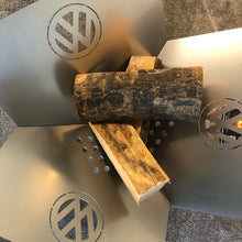Load image into Gallery viewer, The VW Themed Stainless Steel Flat Pack Firepit 410mm x 310mm (16" x 12")