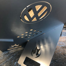 Load image into Gallery viewer, The VW Themed Stainless Steel Flat Pack Firepit 410mm x 310mm (16" x 12")