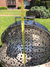 Load image into Gallery viewer, Large Stainless Steel Fire Pit Moon & Stars Globe Fire Ball 600mm (24") Diameter