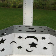 Load image into Gallery viewer, Stainless Steel Moon & Stars FirePit Globe FireBall