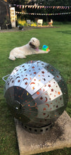Load image into Gallery viewer, Stainless Steel Moon & Stars Fire Pit Globe FireBall
