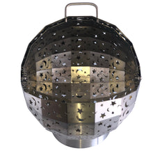 Load image into Gallery viewer, Stainless Steel Moon & Stars Fire Pit Globe FireBall