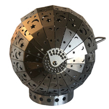Load image into Gallery viewer, Stainless Steel Moon & Stars Fire Pit Globe FireBall