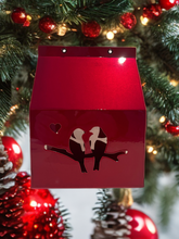 Load image into Gallery viewer, Limited Edition LoveBirds Christmas Metal Birdhouse - Candy Red

