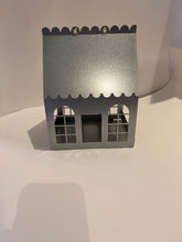 Load image into Gallery viewer, Limited Edition Silver Metal Christmas Birdhouse Centerpiece
