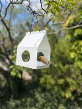 Load image into Gallery viewer, Modern Metal Design Birdhouse Feeder - White
