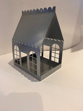 Load image into Gallery viewer, Limited Edition Silver Metal Christmas Birdhouse Centerpiece

