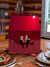 Load image into Gallery viewer, Limited Edition LoveBirds Christmas Metal Birdhouse - Candy Red
