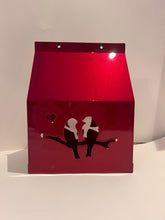 Load image into Gallery viewer, Limited Edition LoveBirds Christmas Metal Birdhouse - Candy Red

