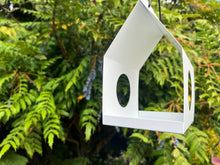 Load image into Gallery viewer, Modern Metal Design Birdhouse Feeder - White
