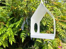 Load image into Gallery viewer, Modern Metal Design Birdhouse Feeder - White
