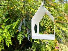 Load image into Gallery viewer, Modern Metal Design Birdhouse Feeder - White

