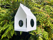Load image into Gallery viewer, Modern Metal Design Birdhouse Feeder - White
