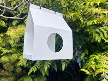Load image into Gallery viewer, Modern Metal Design Birdhouse Feeder - White
