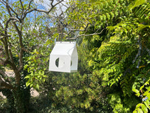 Load image into Gallery viewer, Modern Metal Design Birdhouse Feeder - White
