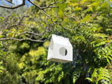 Load image into Gallery viewer, Modern Metal Design Birdhouse Feeder - White
