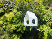 Load image into Gallery viewer, Modern Metal Design Birdhouse Feeder - White
