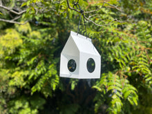 Load image into Gallery viewer, Modern Metal Design Birdhouse Feeder - White
