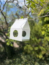 Load image into Gallery viewer, Modern Metal Design Birdhouse Feeder - White

