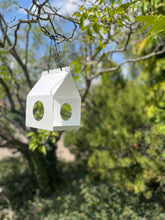 Load image into Gallery viewer, Modern Metal Design Birdhouse Feeder - White
