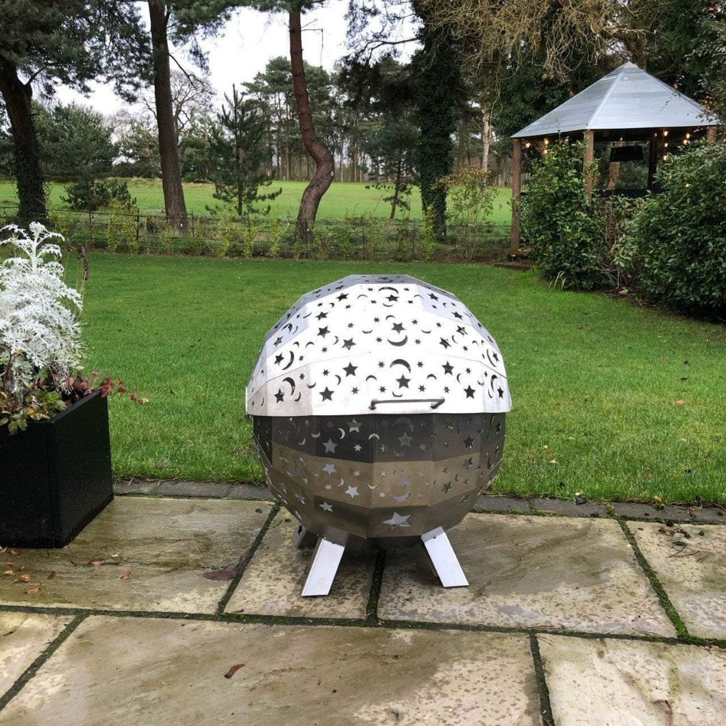 Stainless Steel Moon & Stars FirePit Globe FireBall